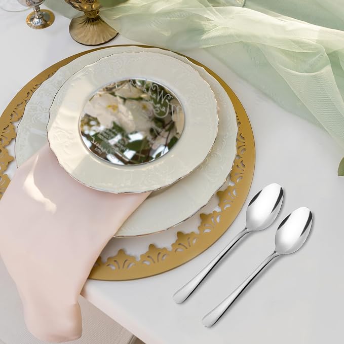 Windsor 96-Pcs Stainless Steel Dinner Spoons, Metal Spoons - Image 8
