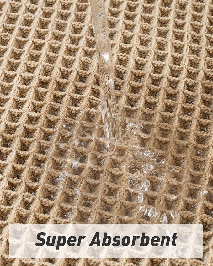 AMOAMI Upgraded Waffle Bath Mat, Super Absorbent Non Slip Bath Mats - Image 3