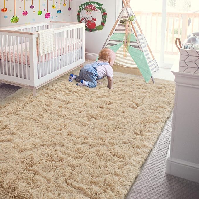 Andecor Soft Fluffy Bedroom Rugs, 6 x 9 Feet Indoor Shaggy Plush Area Rug - Image 4