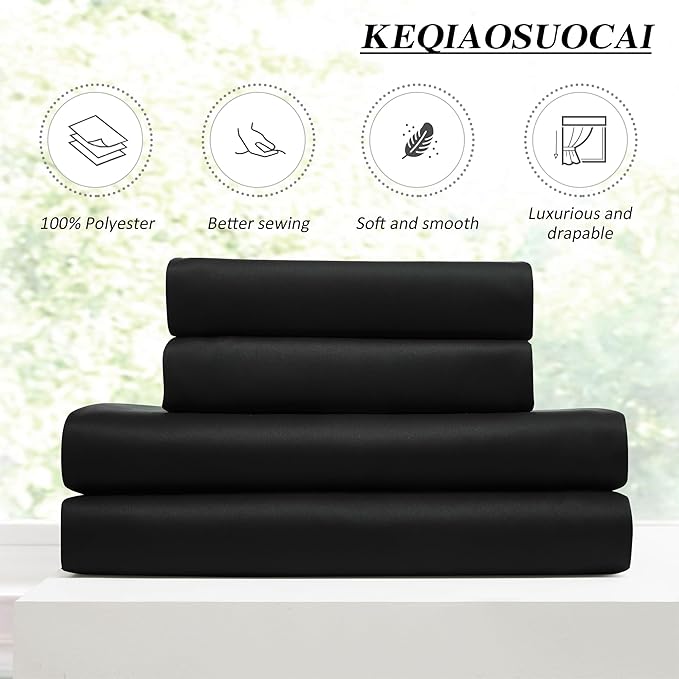KEQIAOSUOCAI 72 Inch Wide Black Pinch Pleated Curtains 72 x 108, Thermal Insulated Noise Cancelling Living Room Office Drapes 108 Inches Long, Patio Sliding Glass Door Window Curtain 2 Panels