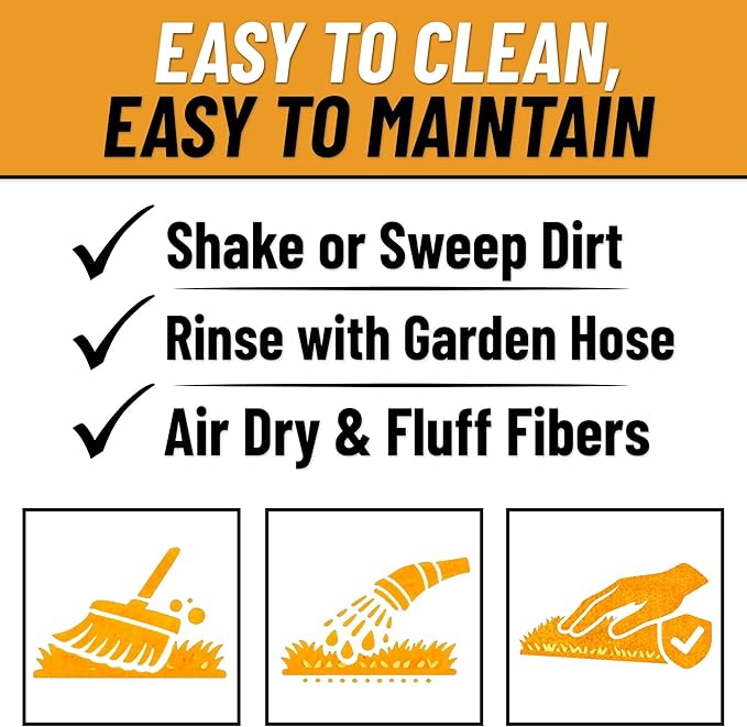 Ottomanson Artificial Turf Natural 78" x 48', Realistic Grass Carpet - Image 7