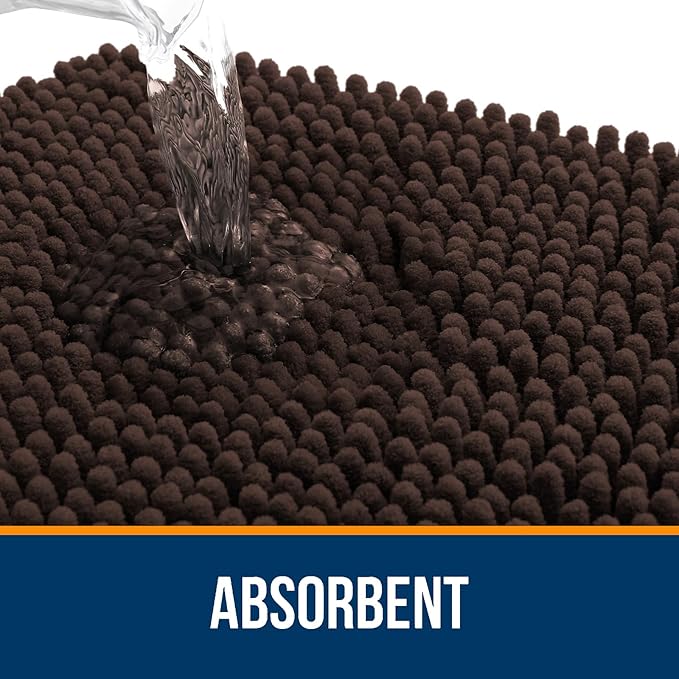 OLANLY Large Bathroom Rugs 40x32, Extra Soft Absorbent Chenille Bath Rugs - Image 4