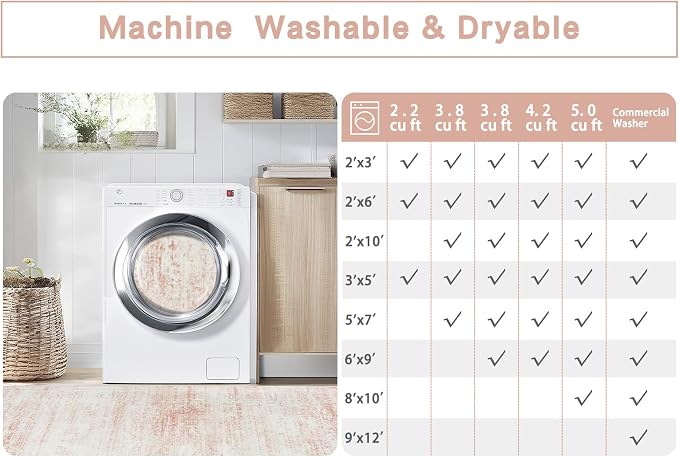 Srugn Washable Rugs 6x9 Area Rugs - Image 9