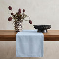 Solino Home 100% Pure Linen Table Runner Ice Water Long, Fete 14 x 90 in | by SolinoHome