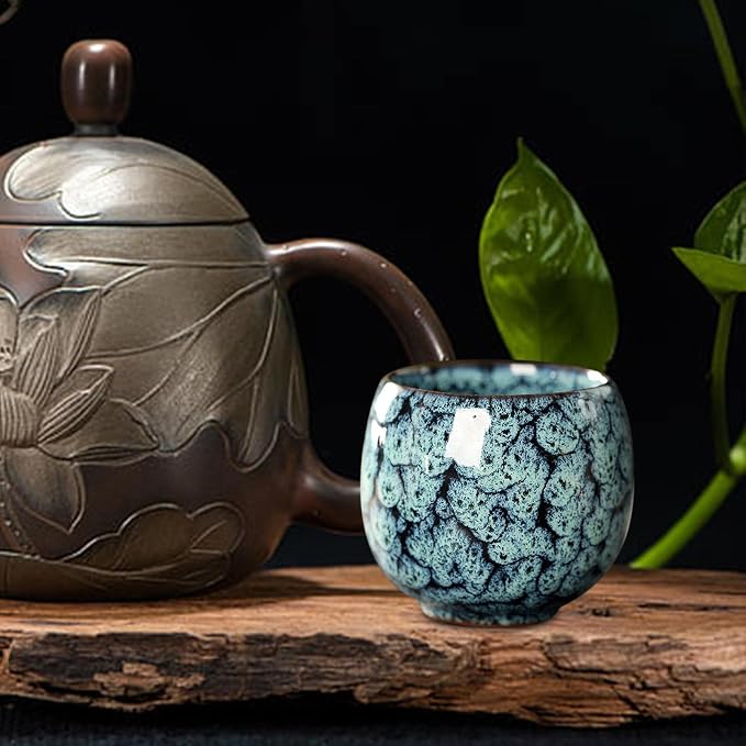 3X Tea Cups, Pottery Chinese Tea Cup, Japanese Tea Cups, Asian Porcelian Tea - Image 5