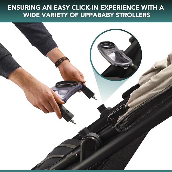 Snack Tray Fits for UPPAbaby Vista V2, Vista, Cruz, Cruz V2, RumbleSeat, RumbleSeat V2, Snack Tray with Cup Holder, Dishwasher Safe, Quick Attachment, Folds with Stroller, Stroller Accessories