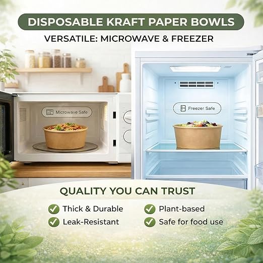 TOPtoper 36Oz 50Pcs Large Paper Bowls - Image 3