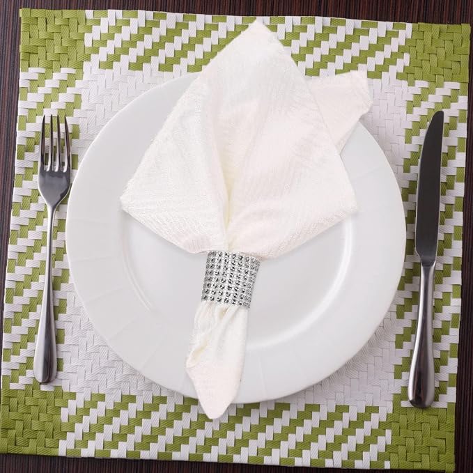 Rhinestone Napkin Rings 300pcs, Wedding Diamond Bling Crystal Napkin Rings - Image 4