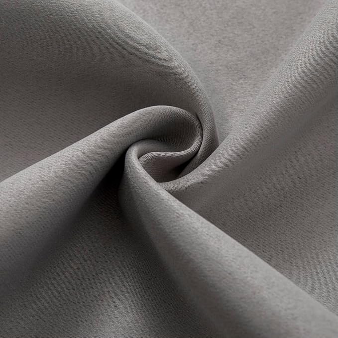 Joydeco Blackout Curtains 96 Inches Long, Thermal Insulated Black Out Curtains 2 Panels Set for Bedroom, Room Darkening Drapes for Living Room Window (W37 x L96 Inch, Light Grey)