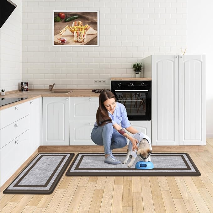 Mattitude Kitchen Mats Set of 2 Cushioned Anti-Fatigue Non-Skid Rug Sets - Image 5