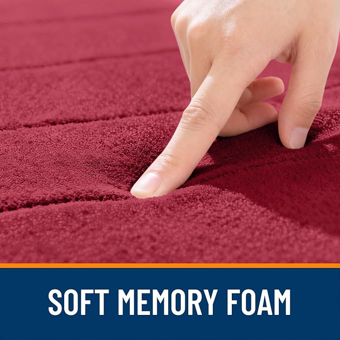 OLANLY Memory Foam Bath Mat 44x24, Super Soft Absorbent Bathroom Rugs, Quick Dry - Image 5