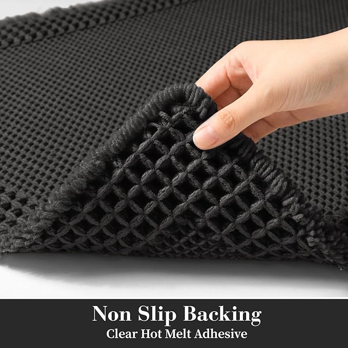 RESARE Waffle Bathroom Runner Rugs, Super Absorbent Bath Mat Non Slip Washable - Image 4
