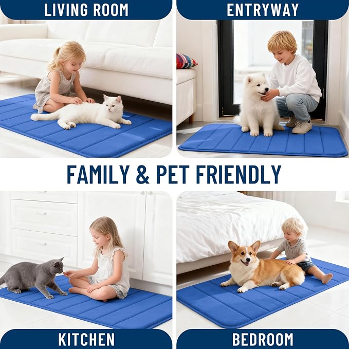 OLANLY Memory Foam Long Bathroom Rugs Runner 47x24, Super Soft Absorbent Bath - Image 9