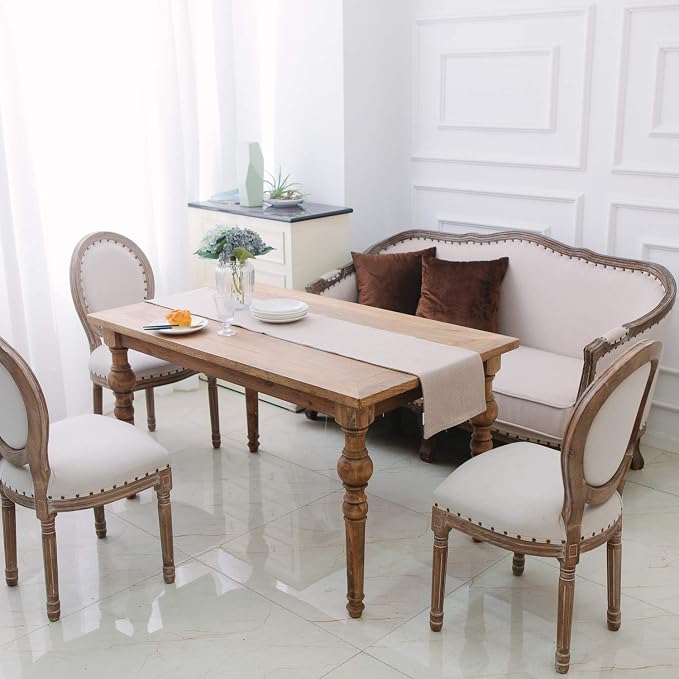Soft Caddice Faux Linen 2 Piece Fabric in 1 Table Runner, eco-Friendly Fabric - Image 3