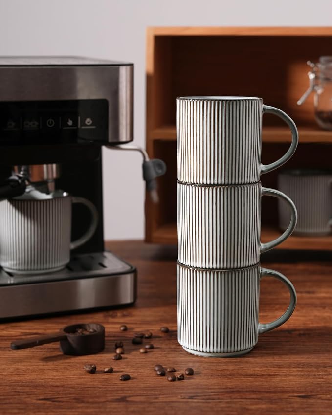 famiware Coffee Mug Set for 8, Star 12 oz Catering Mugs Cup Set - Image 5