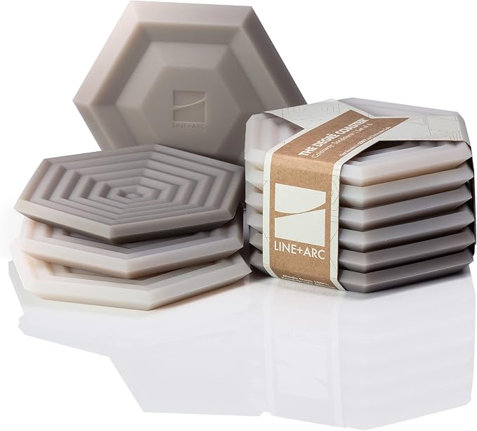 LINE+ARC Silicone Coasters feat. in NYT WireCutter | Waterproof, anti-stain by LINEARC
