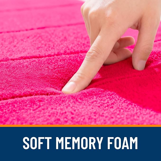 OLANLY Memory Foam Toilet Rugs U Shaped 24x20, Super Soft Absorbent Contour - Image 6