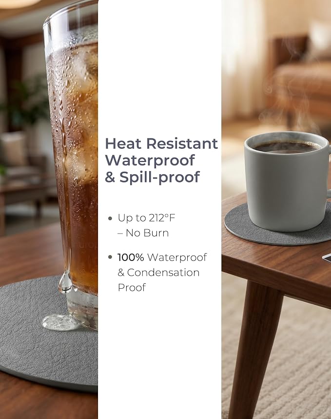 Leetaltree Reversible Leather Coasters Set of 12 - Image 3