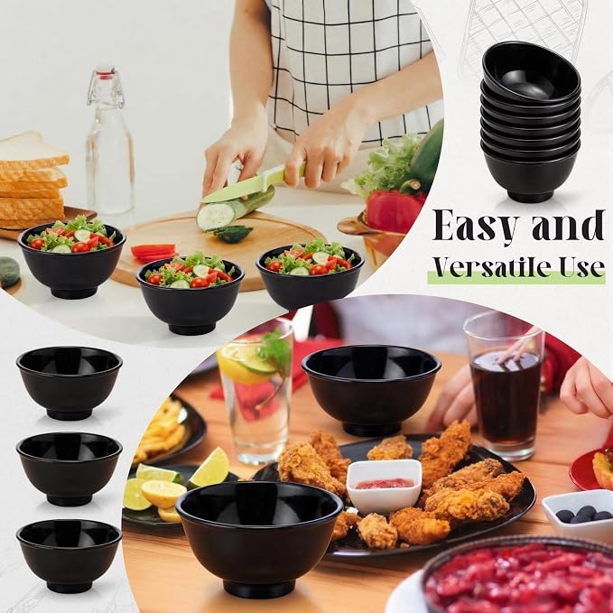Tioncy 50 Pcs Bowls Set Unbreakable Dessert Soup Salad Bowls - Image 6