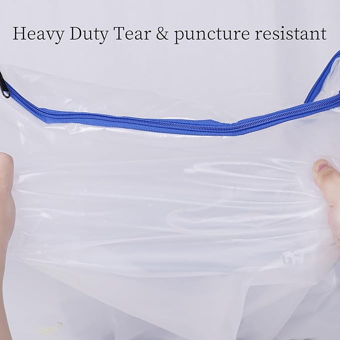 2 Pack King Mattress Bags for Moving and Storage-5 Mil Zipper Plastic Waterproof Mattress Storage Bags