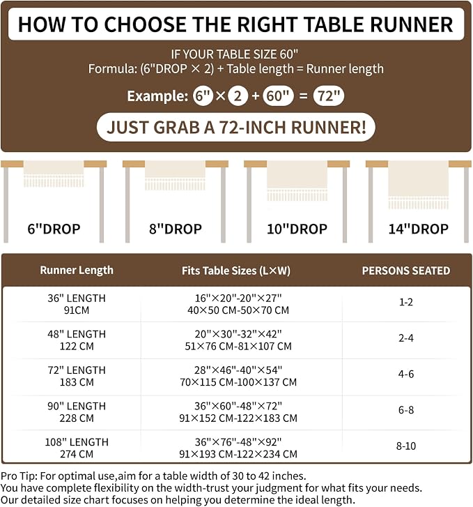 Boho Table Runner for Fall Home Decor - Image 4