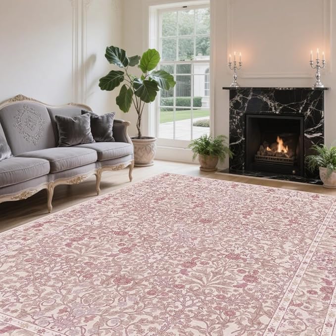 4x6 Area Rug for Bedroom Beside Rug, Laundry Room, Washable Non-Slip Low Pile - Image 2