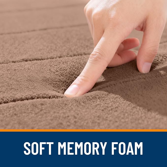 OLANLY Memory Foam Bath Mat 24x16, Super Soft Absorbent Bathroom Rugs, Quick Dry - Image 5