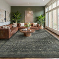 9x12 Washable Area Rug for Living Room, Extra Large, Durable Low Pile Non Slip by Rugxara