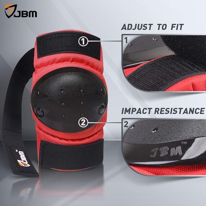 JBM Adult & Kids Knee Pads Elbow Pads and Wrist Guards for Inline Skating, Roller Skating, Skateboarding, Scootering