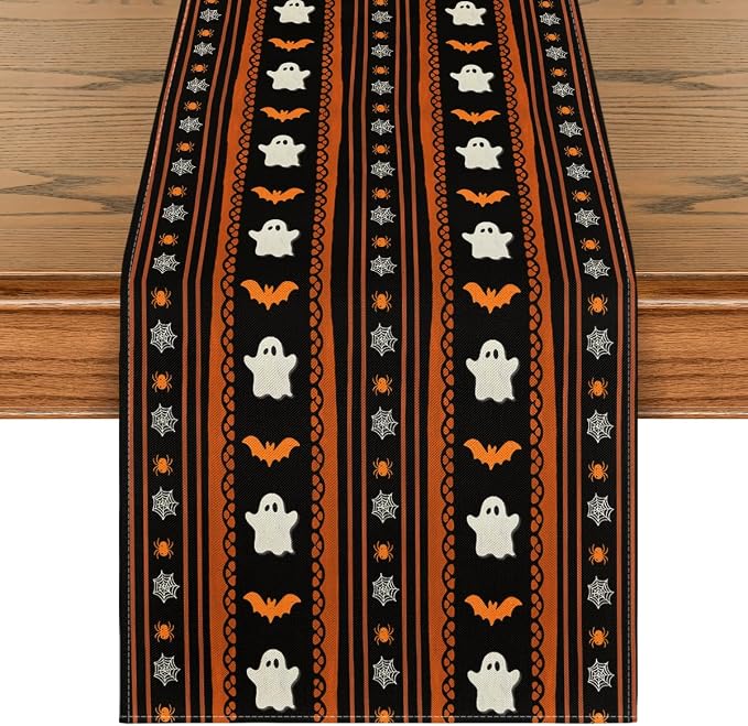 Artoid Mode 210 GSM Halloween Table Runner 13x48 Inch Home Party Decor | Ghosts by ArtoidMode