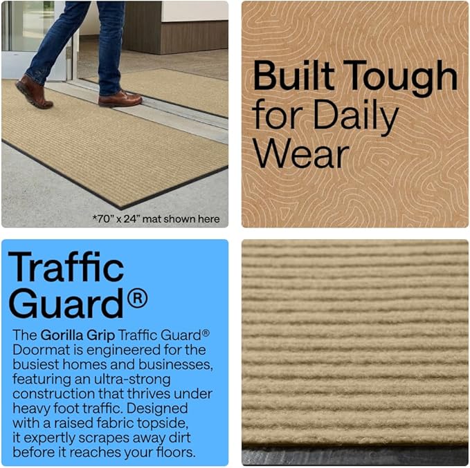 GORILLA GRIP Waterproof Traffic Guard Door Mat, Heavy Duty Entryway Mats - Image 3