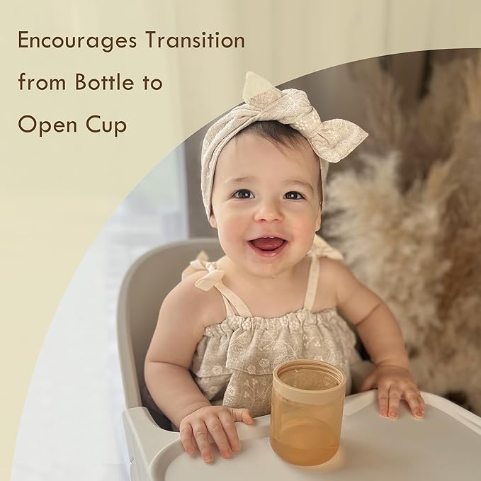 Moonkie Baby Straw cup | Silicone Toddler Sippy Cup Training Cup with Straw Lid | BPA-Free Drop-Proof Cup | Baby Led Weaning | 6 Months+, 5 oz, 2pack