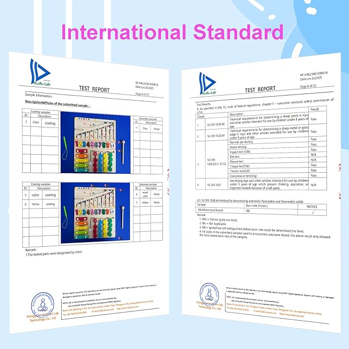 Magnetic Color and Number Maze, Xylophone, Sliding Puzzle & Number Match 4-in-1 Wooden Toy for Kids Montessori Fine Motor Skills Educational Toy for Preschool Learning and Home Play