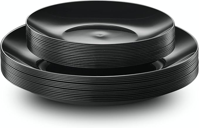 PLASTICPRO 32 Piece Combo Plate Set includes 16-7'' inch Plates & 16-10'' inch - Image 6