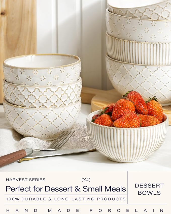 getstar Ceramic Bowl, Small Soup Bowls Set of 4 - Image 2