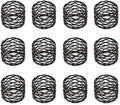 ALPHA Living HOME Napkin Rings Set 12 of Premium 100% Metal, Rust-Resistant by ALPHALivingHOME
