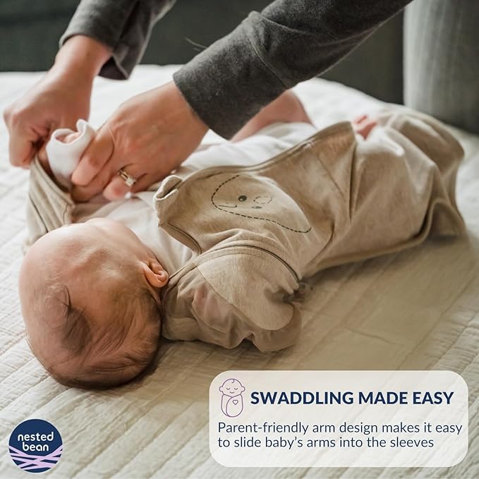 Nested Bean Air 6-in-1 Adaptable Baby Sleep Sack - Unweighted - Comfort & Safety for Natural Sleep, Preferred Arm Position Reduces Startle Reflex, Better for Baby, NB (7-13lbs) Night Sky