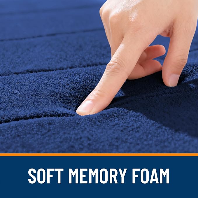 OLANLY Memory Foam Long Bathroom Rugs Runner 47x17, Super Soft Absorbent Bath - Image 5