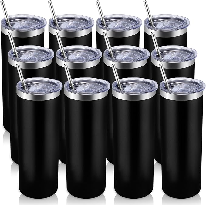 Volhoply 12 Pack Skinny Tumblers by LiveFully%EF%BC%8CDrinkFreely%E2%80%94KeepGoingwithVolhoply%EF%BC%81