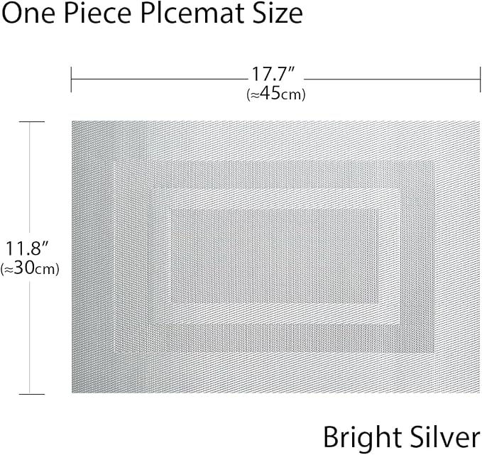 PIGCHCY Placemats Set of 8 Washable Durable Place Mats Vinyl Heat Resistant - Image 2
