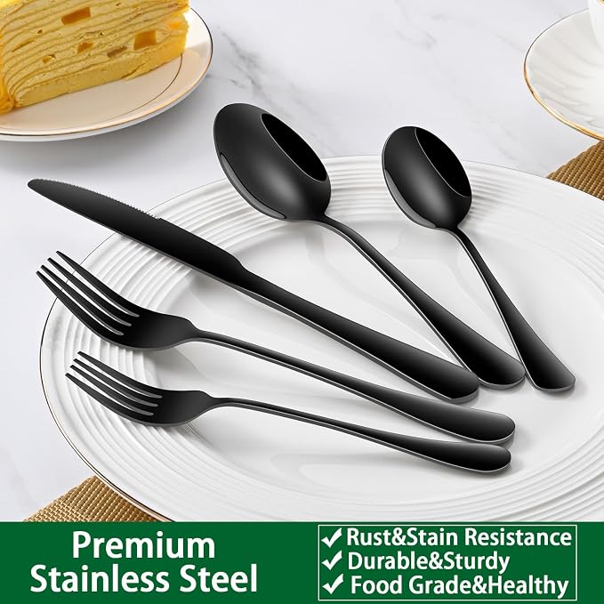 DEHOV 30 PCs Flatware Sets, Durable Cutlery Sets - Image 5