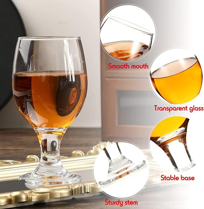 Patelai Set of 24 Water Goblet, 13.5 oz Clear Drinking Glasses Bulk Dishwasher - Image 3