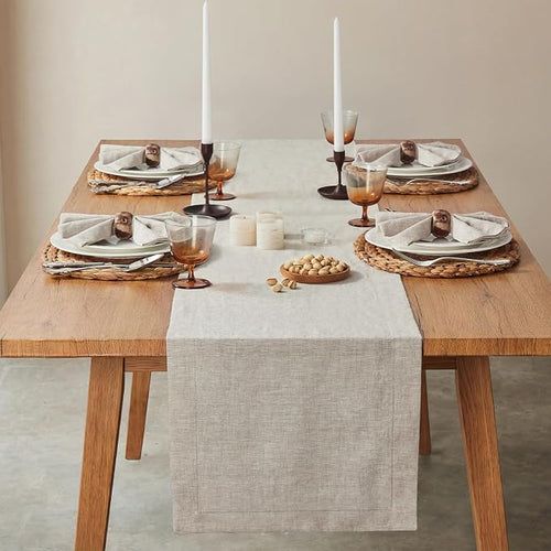 100% French Linen Table Runner 90", 210GSM Heavyweight Artisanry, Crease-Free - Image 2