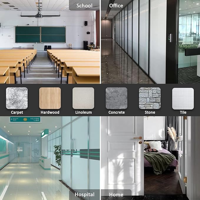 JQK Rubber Door Stopper Wedge, Bronze 2 Pack Soft TPR Premium Door Stops for Bottom of Heavy Duty Door on Tile, Concrete, Carpet, Wooden Floor, DSB61-ORB-P2