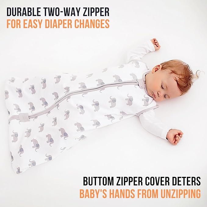 Mama Cheetah Baby Sleep Sack 0.5 TOG, Organic Cotton Baby Wearable Blanket with Two-Way Zipper, Swaddle Transition Baby Sleeping Bag for Newborn Infant Toddler Boy Girl, 18-24 Months