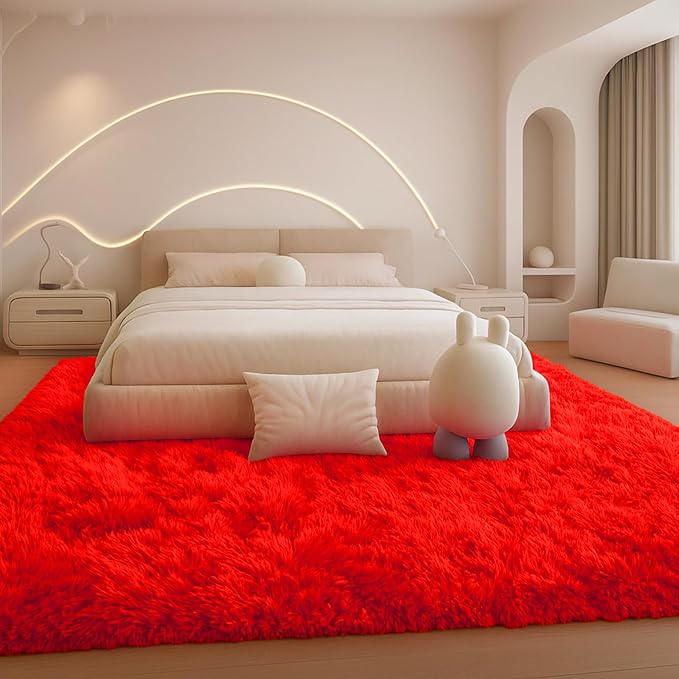 6x9 Rugs for Living Room, Rugs for Bedroom, Plush Fluffy Carpet, Non-Slip - Image 5