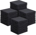 48 Pieces Slate Drink Coasters, GOH DODD 4 Inch Black Coasters Stone Coaster Set by GOHDODD