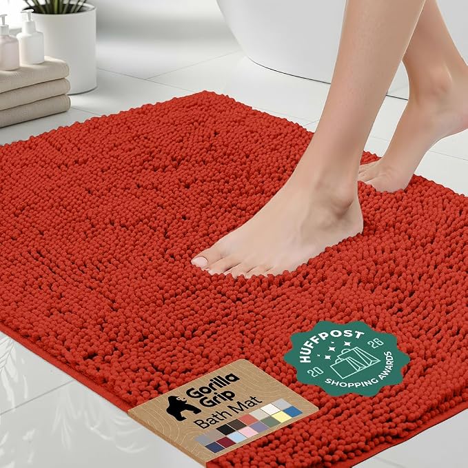 GORILLA GRIP Bath Rug Mat 36x24, Soft Absorbent Chenille, Quick Dry Microfiber by Unknown
