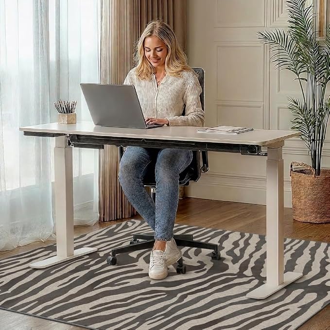 36"x60" Office Chair Mat for Hardwood Tile Floor, Under Desk Carpet Protector - Image 2