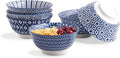 Selamica Porcelain 11oz Ice Cream Bowls Set of 6, Small Bowls, Ceramic bowls by Selamica